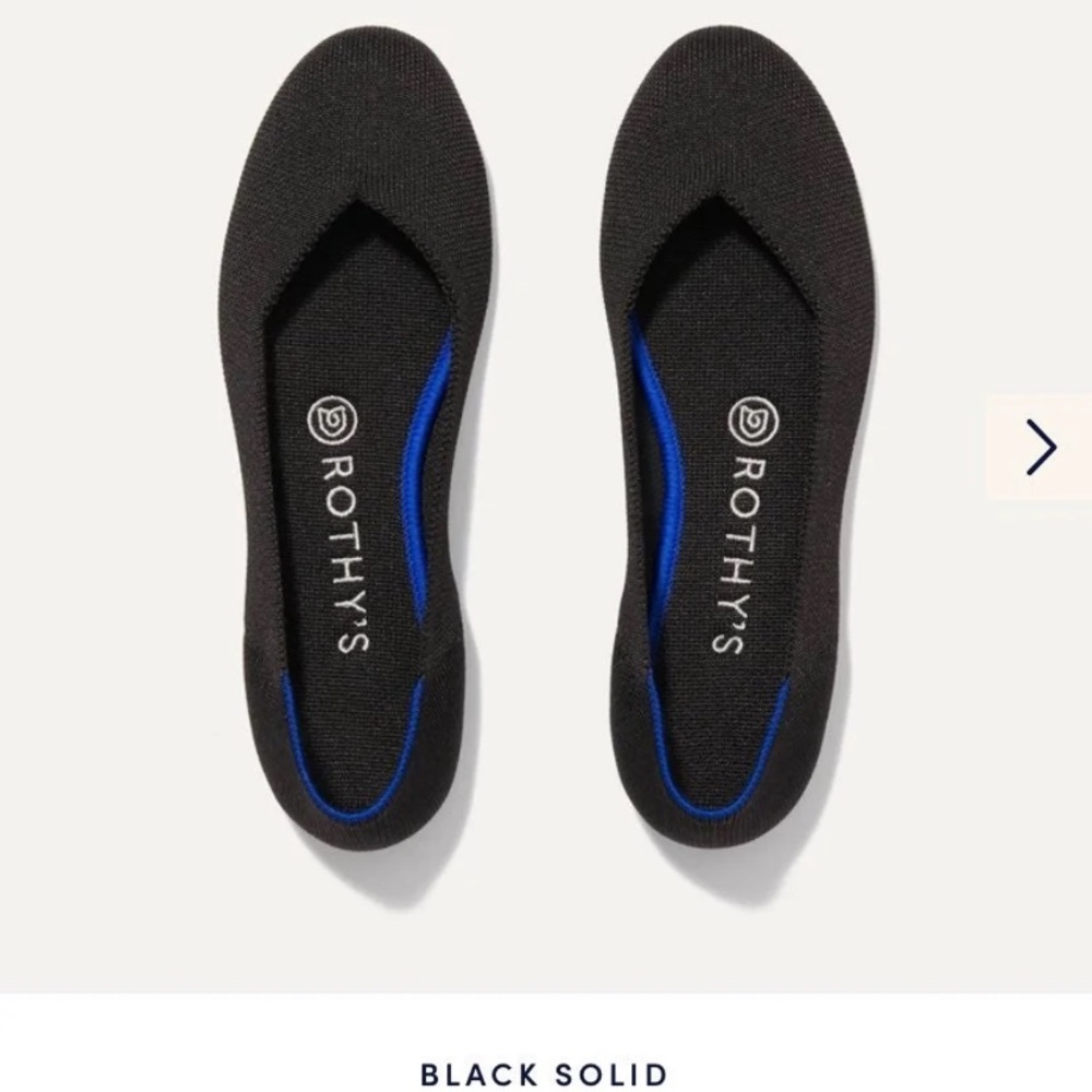 New Rothy’s, The Flat, Black Solid